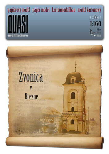 Сборная бумажная модель / scale paper model, papercraft Zvonica v Brezne (Quasi) 
