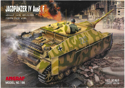 Сборная бумажная модель / scale paper model, papercraft Jagdpanzer IV Ausf.F (Angraf 198) 