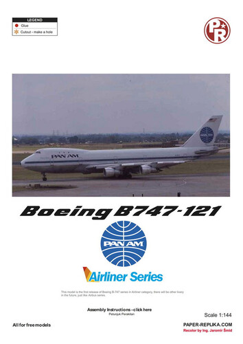 Сборная бумажная модель / scale paper model, papercraft Boeing 747-121 PanAm (Paper-Replika) 