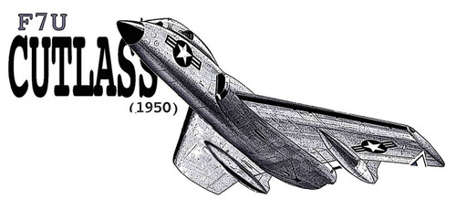 Сборная бумажная модель / scale paper model, papercraft Vought F7U Cutlass (Fiddlers Green) 