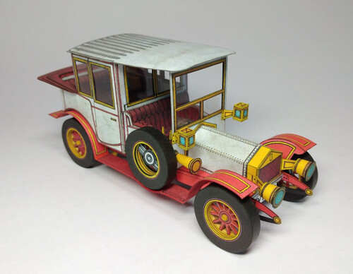 Сборная бумажная модель / scale paper model, papercraft Renault Grand Prix 1906 (ABC 1979-07) 