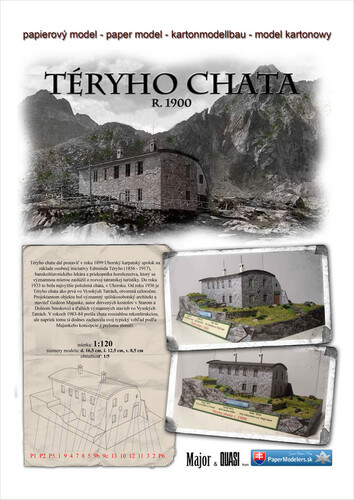 Сборная бумажная модель / scale paper model, papercraft Teryho chata (Quasi) 