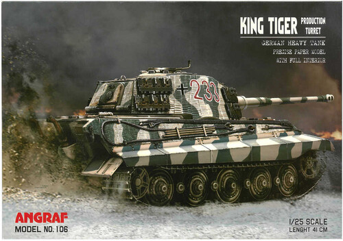 Сборная бумажная модель / scale paper model, papercraft King Tiger (Angraf 106) 
