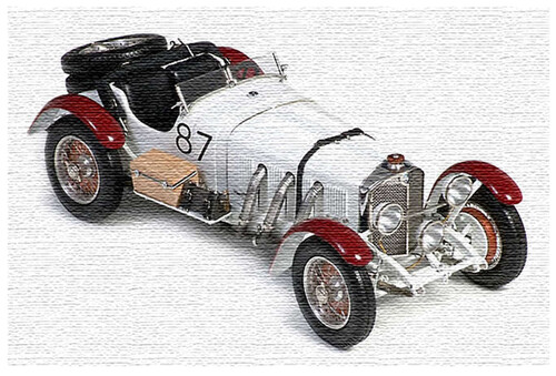 Сборная бумажная модель / scale paper model, papercraft Mercedes Benz SSKL (ABC 1979-19) 