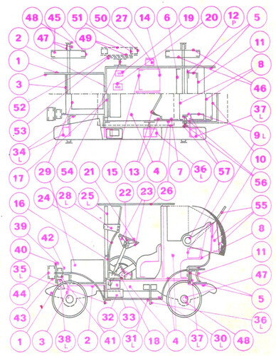 Сборная бумажная модель / scale paper model, papercraft Laurin & Klement (ABC 1974-20) 