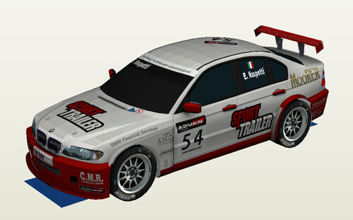 Сборная бумажная модель / scale paper model, papercraft BMW 320i (Atlantic3D) 