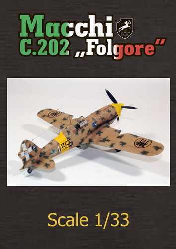 Сборная бумажная модель / scale paper model, papercraft Macchi C.202 (Перекрас, перемасштаб Digital Navy) 