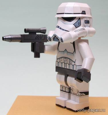 Сборная бумажная модель / scale paper model, papercraft LEGO Stormtrooper (Star Wars) 