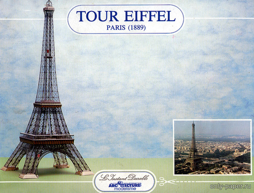Сборная бумажная модель / scale paper model, papercraft Эйфелева башня / Tour Eiffel (L'Instant Durable 08) 