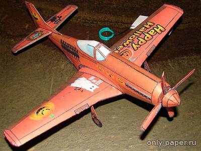 Сборная бумажная модель / scale paper model, papercraft Halloween Mustang P-51 (Fiddllers Green) 