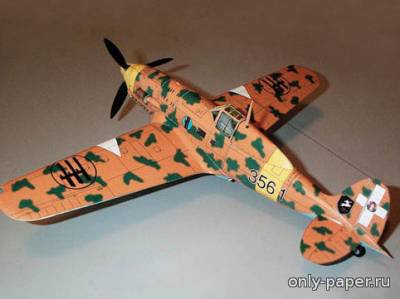 Сборная бумажная модель / scale paper model, papercraft Macchi C.202 (Digital Navy) 