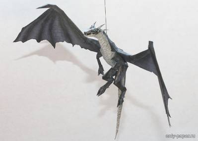 Сборная бумажная модель / scale paper model, papercraft Серый дракон / Grey Dragon (Дракан / Drakan) 
