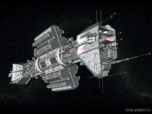 Модель космического корабля «Омега» из бумаги/картона