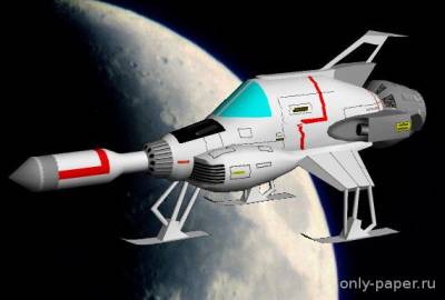 Сборная бумажная модель / scale paper model, papercraft Космический корабль "Interceptor " из сериала "UFO" (Gary Pilsworth) 