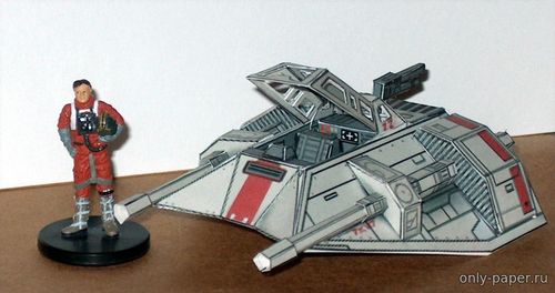 Сборная бумажная модель / scale paper model, papercraft T-47 Snowspeeder (Star Wars) 