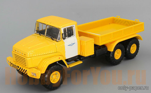 Модель грузовика КрАЗ-6322 из бумаги/картона