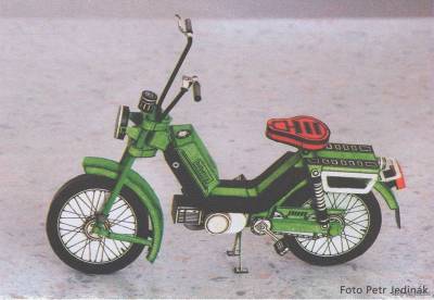 Сборная бумажная модель / scale paper model, papercraft Moped Babeta 210 (ABC 2003-13) 
