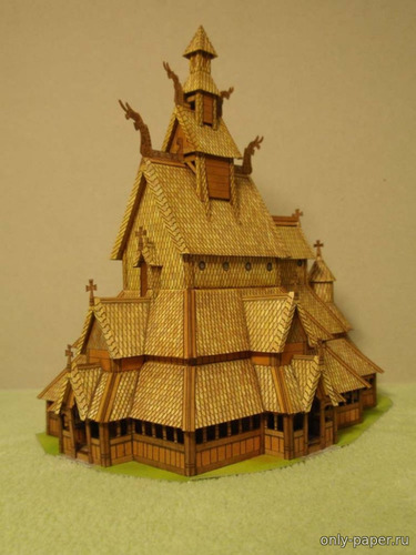 Сборная бумажная модель / scale paper model, papercraft Kostel sv. Ondřeje v Borgundu (ABC 24-26/2001) 