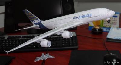 Сборная бумажная модель / scale paper model, papercraft Airbus A380-800 Prototype (Bruno VanHecke) 