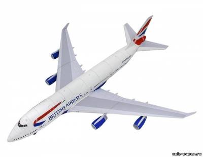 Сборная бумажная модель Boeing 747-400 British Airways [Canon]