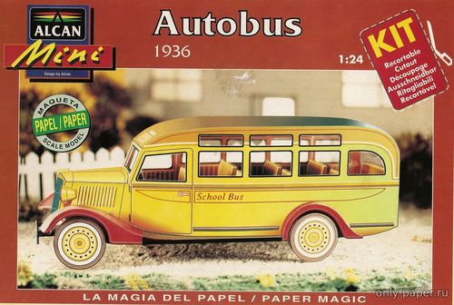 Сборная бумажная модель Автобус / Autobus (Alcan)