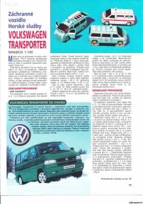 Сборная бумажная модель VW Transporter, snezny skute (ABC 4/2006)