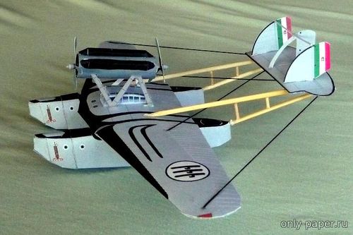 Модель самолета Savoia-Marchetti S.55 из бумаги/картона