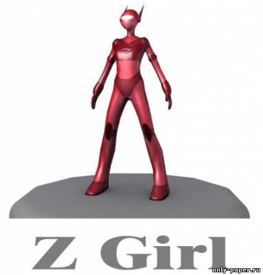 Модель робота Z Girl Mecha из бумаги/картона
