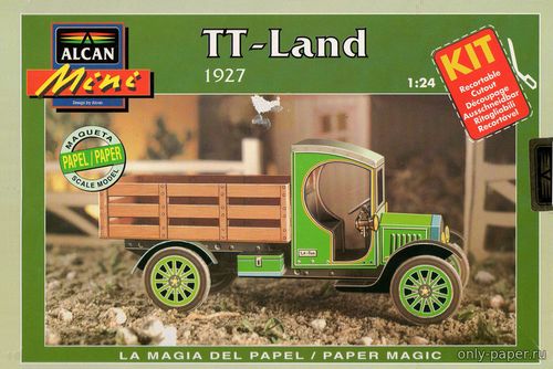 Модель грузовика TT-Land 1927 г из бумаги/картона