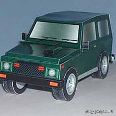 Модель автомобиля Suzuki Jimny из бумаги/картона