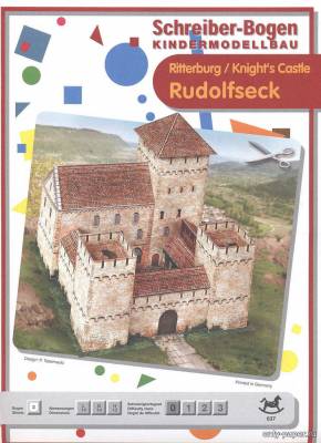 Модель замка Rudolfseck из бумаги/картона