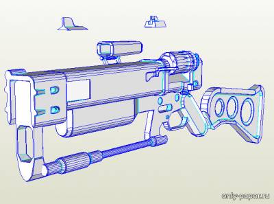 Сборная бумажная модель / scale paper model, papercraft Лазерная винтовка (Fallout) 