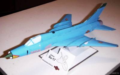 Сборная бумажная модель / scale paper model, papercraft Су-22 ВВС Вьетнама /  Su-22 Viet Nam Air Force (Bruno VanHecke) 