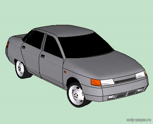 Модель автомобиля ВАЗ-2110 из бумаги/картона