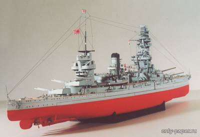 Сборная бумажная модель / scale paper model, papercraft IJN Fuso (Digital navy) 