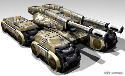 Сборная бумажная модель / scale paper model, papercraft Mammoth tank Mark III (C&C 3: "Tiberian Wars") 