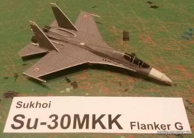 Сборная бумажная модель / scale paper model, papercraft Су-30 МКК /  Su-30 MKK Flanker-G (Bruno VanHecke) 