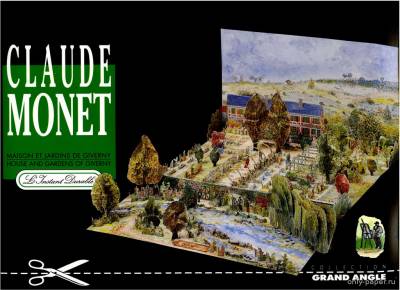 Сборная бумажная модель / scale paper model, papercraft Claude Monet - House and gardens of Giverny (L'Instant Durable) 