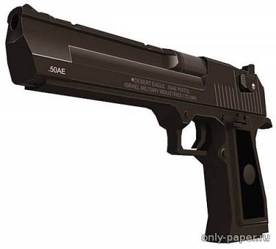 Модель пистолета Magnum Desert Eagle из бумаги/картона
