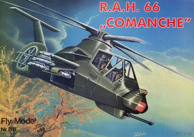 Сборная бумажная модель / scale paper model, papercraft RAH-66 Comanche (Fly Model 086) 