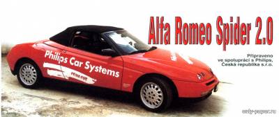 Сборная бумажная модель / scale paper model, papercraft Alfa Romeo Spider 2 (ABC 04/1997) 