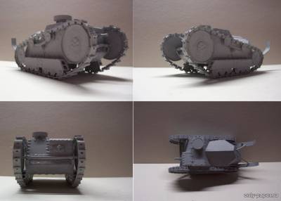Модель танка - модель 1918 из бумаги/картона