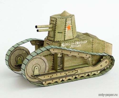 Модель танка «Борец за свободу товарищ Ленин» из бумаги/картона