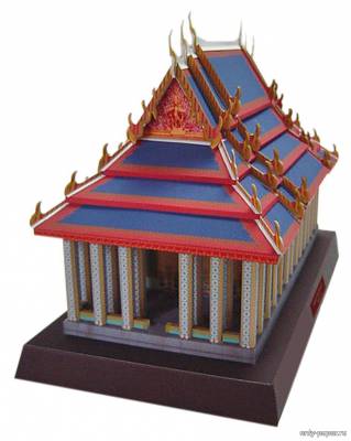 Сборная бумажная модель / scale paper model, papercraft Temple of the Emerald (Canon) 
