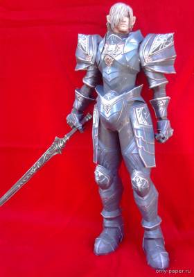 Сборная бумажная модель / scale paper model, papercraft Male Human Knight (Lineage 2) 