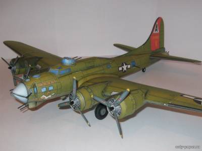 Сборная бумажная модель / scale paper model, papercraft Тяжёлый бомбардировщик Boeing B-17 Flying Fortress (Fiddlers Green) 