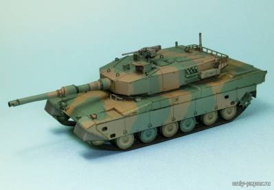 Модель танка Тип 90 из бумаги/картона