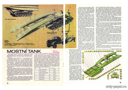 Сборная бумажная модель / scale paper model, papercraft Мостоукладчик МТУ-12 (ABC 10/1978) 