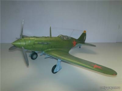 Сборная бумажная модель / scale paper model, papercraft Высотный истребитель МиГ-3 / MiG-3 