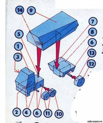 Сборная бумажная модель SP Kamion  [ABC 1/1989]